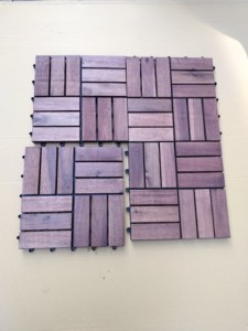 Carreaux de terrasse extérieurs à emboîtement de qualité supérieure Terrasse en bois de 300x300mm pour balcons, jardins, patios, terrasses et sentiers - Product Image 2