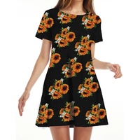 Vestido Camisero Largo de Verano para Mujer, Talla Grande, Bordado, Casual, Manga Corta, 100% Algodón, Logotipo Personalizado, Transpirable