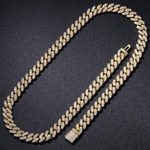Best Quality 925 Silver <b>Moissanite</b> Cuban Link Chain Iced Out Necklace Hip Hop <b>Jewelry</b> for Men Women Streetwear Gift For Sale - Product Image 4