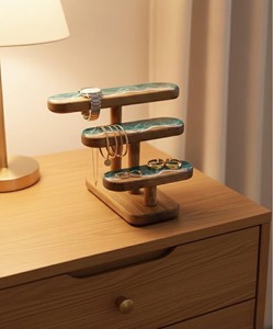 <b>Wooden</b> Ocean Design Stand Ideal For Home Decor Organization Perfumes Cosmetics And Tabletop Display Storage From India - Product Image 6