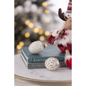 Set di Palline Decorative Natalizie in Vetro D3.3x3.5\" per Albero e Decorazioni Festive - Product Image 4