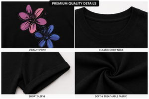 Women's Breathable Printed T-shirt Flashing Collarless Hollow Logo Design Regular Fit Short Sleeve Casual Top - Product Image 3