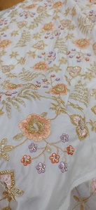 Tissu Organza de Soie Brodé Non Tissé Respirant Doux au Toucher Fendy pour Vêtements de Mariage, Décoration Intérieure et Accessoires Floraux pour Garçons et Filles - Product Image 5