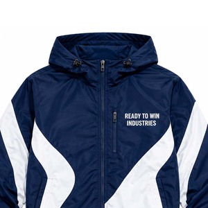ชุดวอร์มวินเทจ Ready Win Industries แบบยูนิเซ็กส์ แขนยาว มีฮู้ด ซิป ผลิตจากวัสดุรักษ์โลก แบบกลับด้านได้ สีสันแบบคัลเลอร์บล็อกกิ้ง สไตล์สปอร์ต - Product Image 2