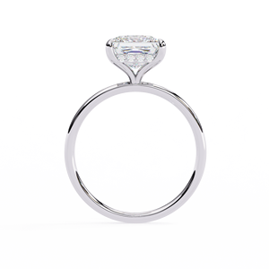 Anillo de Compromiso de Oro con Diamante Corte Esmeralda para Mujer, Clásico, Certificado IGI, Piedra Natural, Chapado en Oro de 18 Quilates - Product Image 3