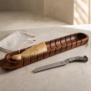 Planche à pain artisanale en bois de Sheesham, sculptée à la main, forme rectangulaire, épaisseur 2,0 cm, écologique et durable |   Vente en gros en Inde - Product Image 5