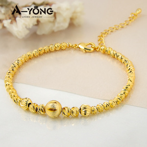 Conjunto de Joyería de Lujo con Cuentas de Oro de Dubái para Mujer, Collar Elegante Clásico de 21k, Juego de 3 Piezas para Novia, Boda o Fiesta - Product Image 6
