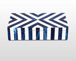 กล่องเครื่องประดับฝังกระดูกสุดหรูเครื่องประดับสตรีทำจากเรซินรูปทรงสี่เหลี่ยมผืนผ้า - Product Image 2