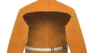 Chaqueta de Seguridad Ignífuga y Resistente a las Llamas para Soldador, Ropa de Trabajo de Cuero Vacuno Dividido FR, Precio al por Mayor, Chaquetas de Soldadura - Product Image 4