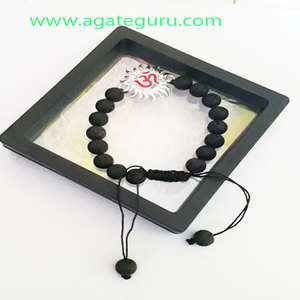 Bracelet unisexe à breloques Sun Om avec perles de sélénite naturelle Agate et Quartz Punk Style bouddhisme religieux pour cadeau d'anniversaire - Product Image 4
