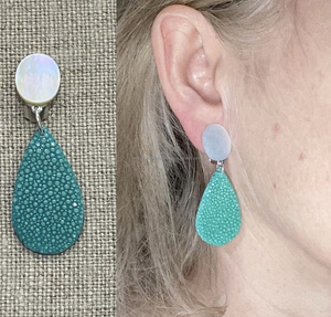 Elegant Fashion Natural Hot pink Sugar Druzy <b>Stud</b> <b>Earring</b> Gold Plated Women <b>Earring</b> Resin Drop Dangle Boho Agate <b>Earring</b> - Product Image 3