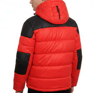 Chaqueta Acolchada de Color Sólido Personalizada – Abrigo de Invierno Impermeable con Capucha para Hombre, Suministro al por Mayor OEM - Product Image 2