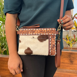 Bolso de mano cruzado de cuero para mujer, diseñador de calidad Premium, 100%, cuero genuino, Correa larga, monedero, billeteras de mano para teléfono - Product Image 2