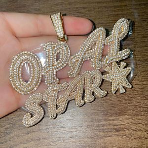 Colgante de Plata 925 con Diamante Cultivado en Laboratorio, Nombre Personalizado, Letras en Estilo Iced Out, Joyería de Lujo para Hombre - Product Image 2