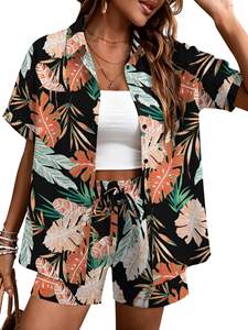 เสื้อเชิ้ตพิมพ์ลายสำหรับเดินทางช่วงฤดูร้อน กางเกงขาสั้นลำลอง ชุดเที่ยวทะเล ชุดฤดูร้อน 2026 ลายพิมพ์ - Product Image 3