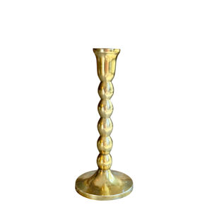 Candelabro de Latón Vintage, Estilo Antiguo, Dorado, Decorativo para el Hogar, Centro de Mesa, Portavelas con Base en Espiral - Product Image 1