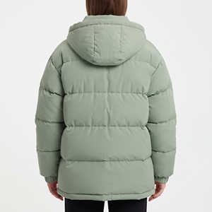Chaqueta de plumón con capucha para mujer, con cordón ajustable, abrigo cálido de invierno, ropa exterior aislante para exteriores - Product Image 5