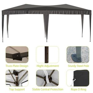 Gazebo Pieghevole Rinforzato 3x6m con 6 Pareti Laterali Rimovibili e Borsa per il Trasporto, Ideale per Feste, Matrimoni ed Eventi all'Aperto - Product Image 3
