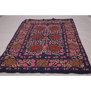 ผ้าห่มกันธาซูซานีวินเทจ ทำมือ ผ้าฝ้าย 100% ปักลายดอกไม้ เป็นมิตรกับสิ่งแวดล้อม ซักได้ สไตล์โบโฮ ผ้าคลุมเตียงอินเดีย - Product Image 2