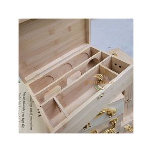 Eco-friendly bamboo wine storage <b>box</b> featuring a smart layout for bottle and accessories Vietchoice - Product Image 1