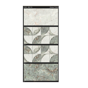 Carreaux de céramique pour salle de bain, prix bas, aspect marbre, blanc ondulé, 300x600, carreaux muraux - Product Image 1