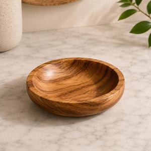 Ensemble de salle de bain en bois : porte-brosse à dents, porte-savon, plateau – Accessoires de comptoir minimalistes et écologiques - Product Image 5