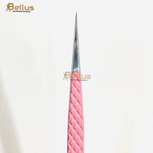 Bellus International <b>Professional</b> Stainless Steel Eyelash Tweezers High Precision Anti-Static Super Hard Smooth Tip Custom Logo - Product Image 4
