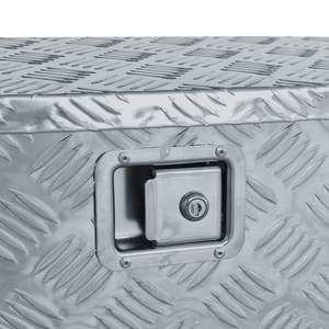 Caja de Herramientas de Aluminio Plateada en Forma de Trapezoide 27.6"x9.4"x16.5" - Product Image 6