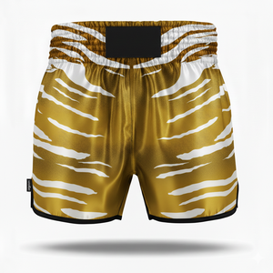 Tournament Standard Muay Thai <b>Trunks</b> with Wide Waistband Muay Thai Shorts Premium Thai Boxing Short - Product Image 1