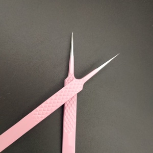 Professional Stainless Steel Eyelash Tweezers with Precision Strong <b>Grip</b> Smooth Tip <b>Control</b> - Product Image 1