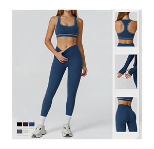 Conjunto de Yoga de 4 Piezas, Ropa Deportiva Cómoda y Elástica para Mujer, Conjunto de Yoga para Fitness - Product Image 1