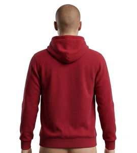Sudadera con Capucha Roja para Hombre, Corte Regular, Color Sólido, Informal, con Bolsillo Delantero, 100% Algodón, Tejido French Terry, para Otoño - Product Image 2
