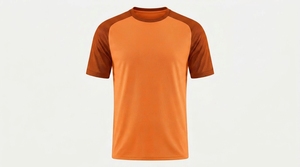 T-shirt pour homme en polyester à séchage rapide, col rond, manches courtes, couleur rouge, coupe classique, toutes saisons - Product Image 5