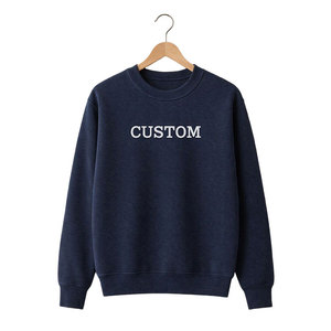 Custom Logo Men's Crewneck Sweatshirt Cotton <b>Fleece</b> Pullover Casual Winter Fashion Blank Sweatshirt for Printing & Branding - Product Image 2