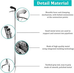 Pinzas Profesionales Plegables para Atrapar Serpientes, Pinza de Metal Resistente para Reptiles, Herramienta de Manipulación Segura con Mandíbula Ancha, Servicio OEM - Product Image 4