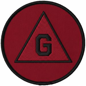 Parche Masónico Ojo que todo lo ve, Bordado en negro sobre negro, Emblema de la Francmasonería, Aplique para uniforme ritual, Emblema para coser - Product Image 6