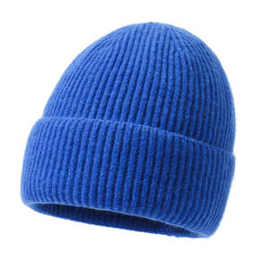 Bonnet d'hiver côtelé en tricot unisexe chaud et épais en acrylique, vente en gros, logo personnalisé - Product Image 3