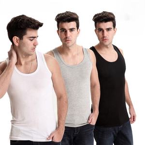 Alta calidad 95% algodón 5% Spandex elástico entrenamiento camiseta sin mangas Fitness entrenamiento camiseta culturismo sin mangas gimnasio camisa para hombres - Product Image 1