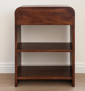 Mesitas de Noche de Estilo Francés Contemporáneo con 3 Cajones, Muebles de Dormitorio de Madera de Mango Sólida de Alta Calidad, Adorno para el Hogar - Product Image 4