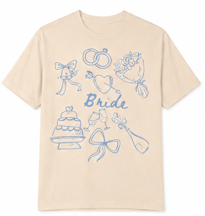 T-shirt de mariage Bride Doodle