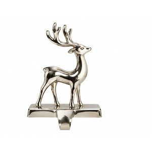 Soporte de Lujo Metálico para Calcetines Navideños, Gancho Pesado para Chimenea, Soporte Decorativo Plateado de Reno para el Hogar - Product Image 5