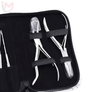 IMANS ENTERPRISES Kit de Pinzas de Acero Inoxidable para Extensiones de Cabello, Juego de Herramientas para Instalar y Retirar Anillas Micro - Product Image 2
