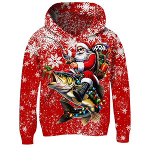 Custom <b>Christmas</b> Hooded <b>Sweatshirt</b> Snowman Tree Lights Embroidery Kangaroo Pocket Oversized Cotton Polyester Wholesale Men <b>Women</b> - Product Image 3