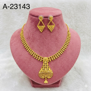 Conjunto de Collar y Aretes Clásicos de Aleación de Cobre Plateado con Circonita, Diseño Floral, Joyería de Boda para Mujer A-23141 - Product Image 5