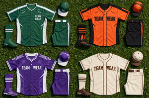Ensemble uniforme de baseball unisexe vert et blanc, respirant, en polyester, avec maillot boutonné, pantalon, casquette, chaussettes, ceinture et chaussures - Product Image 5