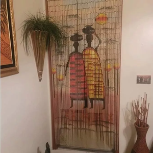Dreamy Vertical Blinds Bamboo Wood Bohemian Design African Village Blackout Eco-Friendly Screen Printing Wide <b>Blade</b> High Quality - Product Image 5
