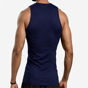Débardeur de sport uni personnalisé à séchage rapide pour homme, confortable, brodé, idéal pour l'entraînement en salle de sport - Product Image 3
