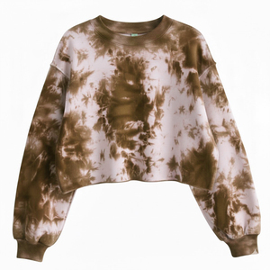 Sweat-shirts courts pour femmes, tie-dye, polyester et coton, hiver, luxe, vente en gros, designer, approvisionnement en gros - Product Image 2