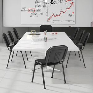 Elegante Silla de Oficina Ajustable de Malla para Recepción de Invitados, Base Cromada, Estructura Metálica, Mueble Escolar Cómodo - Product Image 3