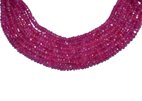 Perles facettées en rubis naturel AAA, 2,5 mm, brins de 5 pouces, pierres précieuses naturelles pour la création de bijoux, prix de gros